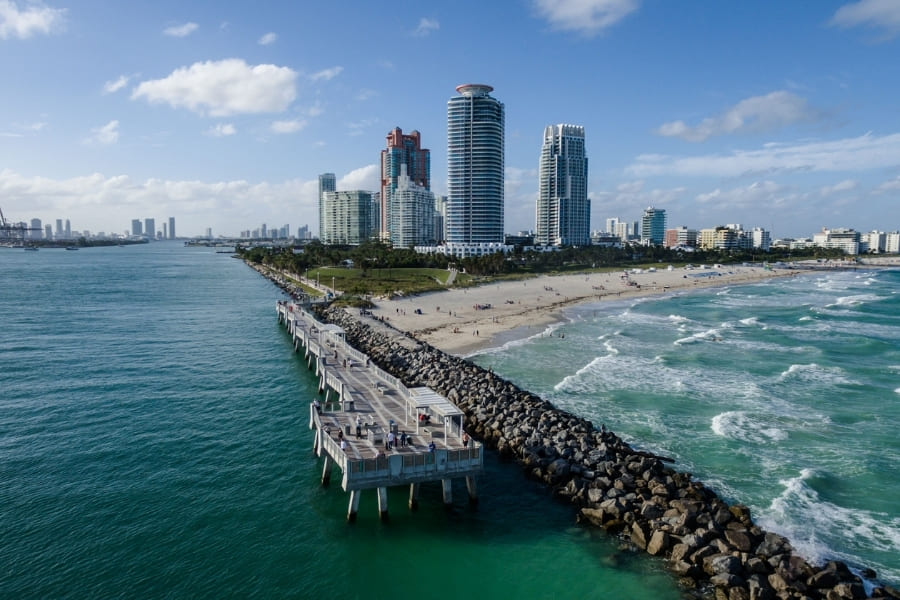 South Pointe Park Pier in Miami Florida